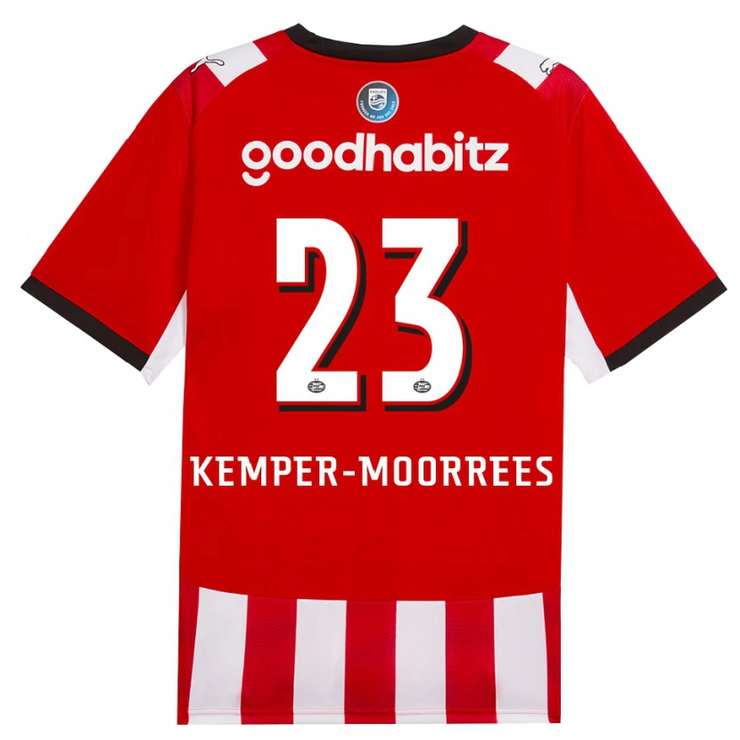 Danxen Donna Maglia Myrthe Kemper-Moorrees #23 Rosso Bianco Nero Kit Gara Home 2026/27 Maglietta