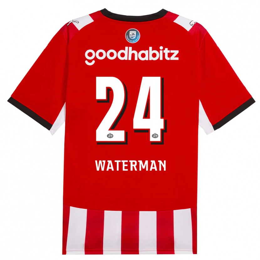 Danxen Donna Maglia Boy Waterman #24 Rosso Bianco Nero Kit Gara Home 2026/27 Maglietta
