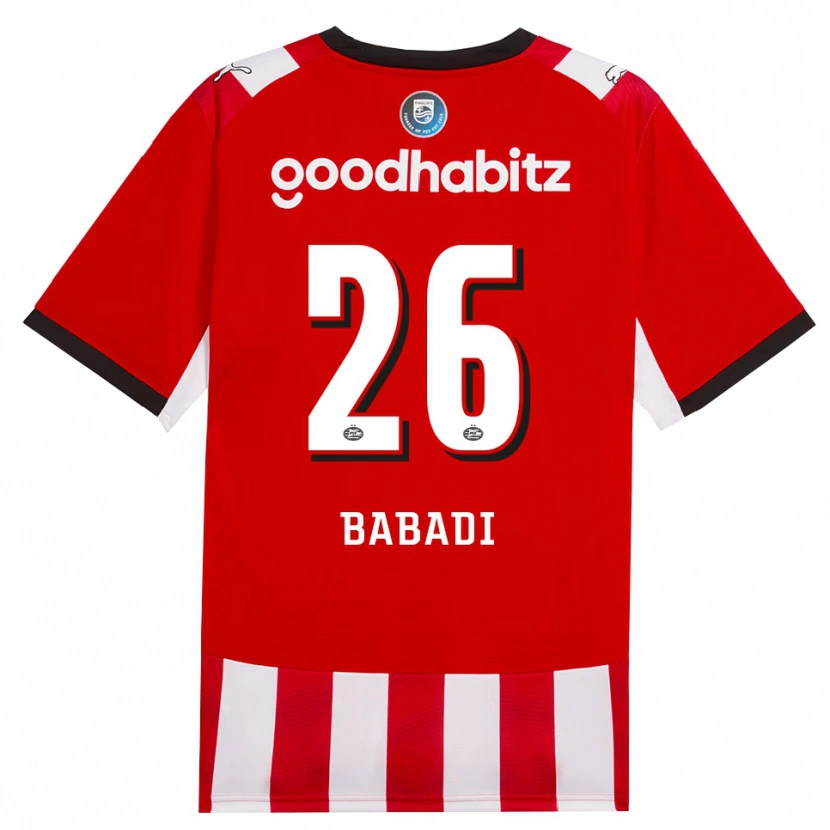 Danxen Donna Maglia Isaac Babadi #26 Rosso Bianco Nero Kit Gara Home 2026/27 Maglietta