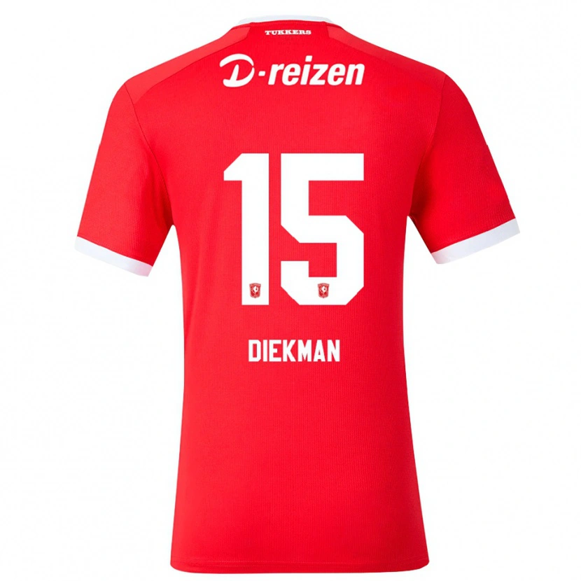 Danxen Donna Maglia Jill Diekman #15 Rosso Bianco Kit Gara Home 2026/27 Maglietta