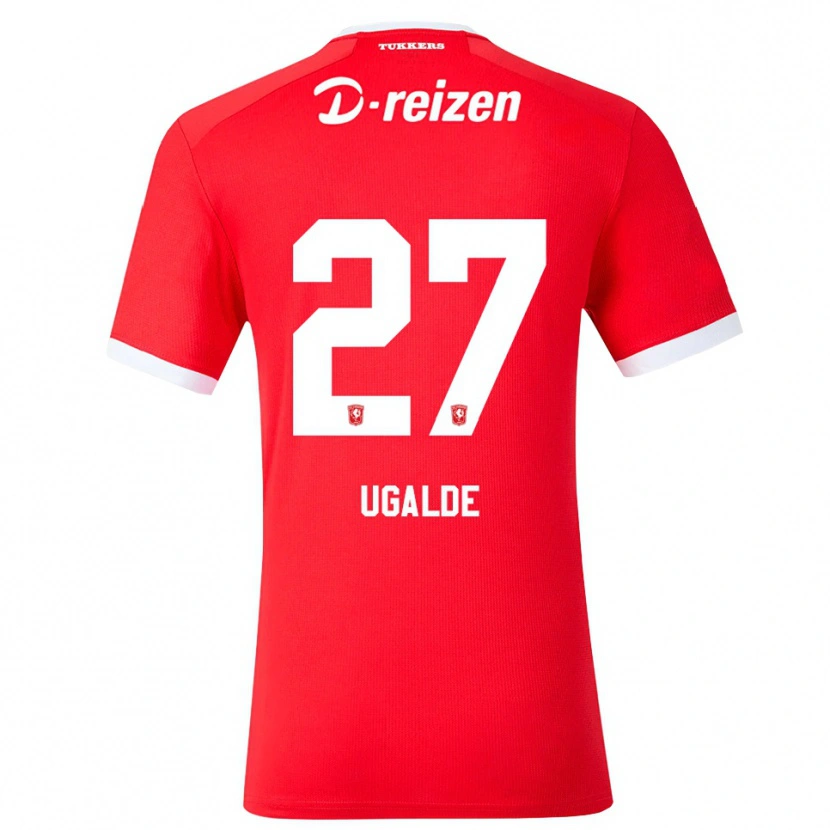 Danxen Donna Maglia Manfred Ugalde #27 Rosso Bianco Kit Gara Home 2026/27 Maglietta