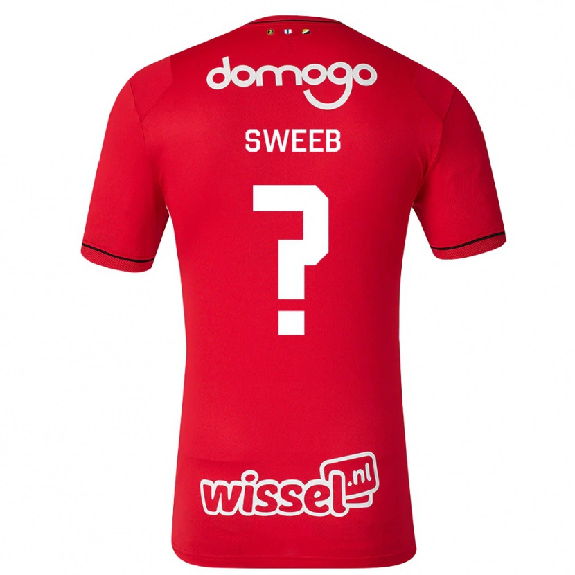 Danxen Donna Maglia Matthew Sweeb #0 Rosso Bianco Nero Kit Gara Home 2026/27 Maglietta