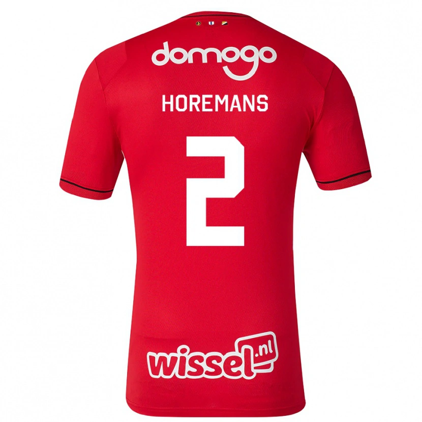 Danxen Donna Maglia Siebe Horemans #2 Rosso Bianco Nero Kit Gara Home 2026/27 Maglietta