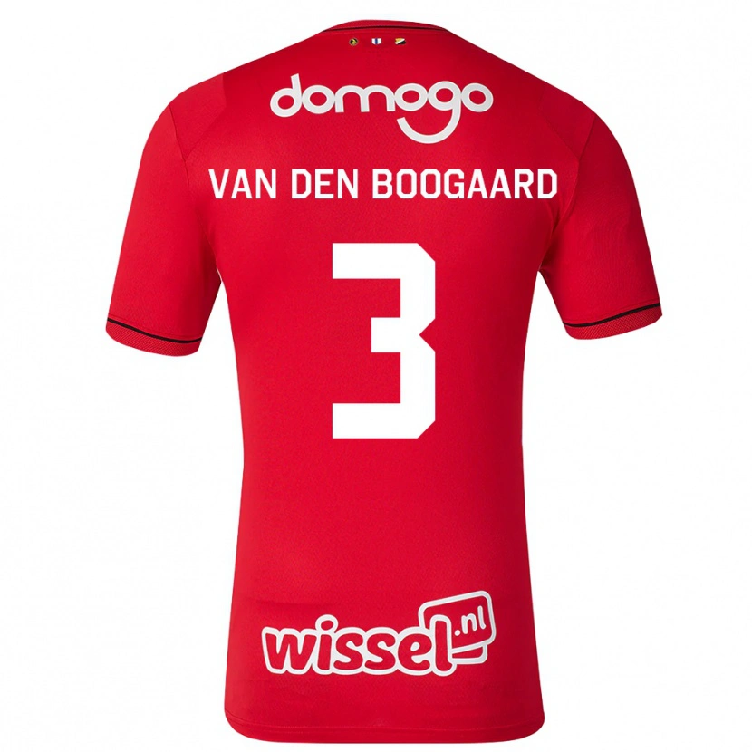 Danxen Donna Maglia Brian Van Den Boogaard #3 Rosso Bianco Nero Kit Gara Home 2026/27 Maglietta