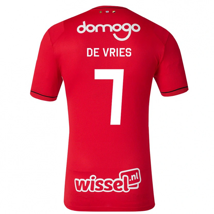 Danxen Donna Maglia Miles De Vries #7 Rosso Bianco Nero Kit Gara Home 2026/27 Maglietta