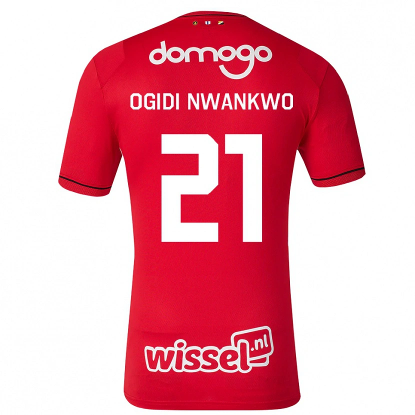 Danxen Donna Maglia Neville Ogidi Nwankwo #21 Rosso Bianco Nero Kit Gara Home 2026/27 Maglietta