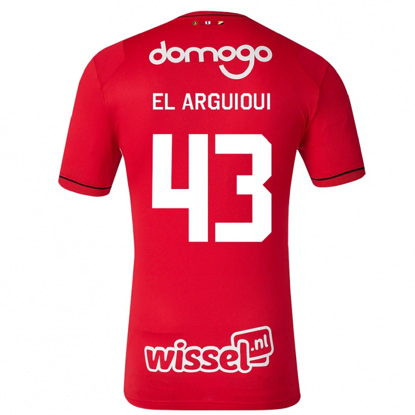 Danxen Donna Maglia Rafik El Arguioui #43 Rosso Bianco Nero Kit Gara Home 2026/27 Maglietta