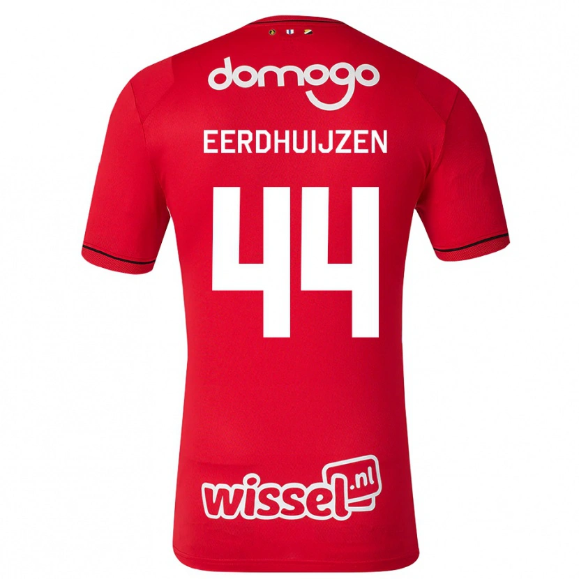 Danxen Donna Maglia Mike Eerdhuijzen #44 Rosso Bianco Nero Kit Gara Home 2026/27 Maglietta
