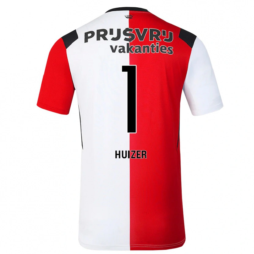 Danxen Donna Maglia Sun Huizer #1 Rosso Bianco Nero Kit Gara Home 2026/27 Maglietta