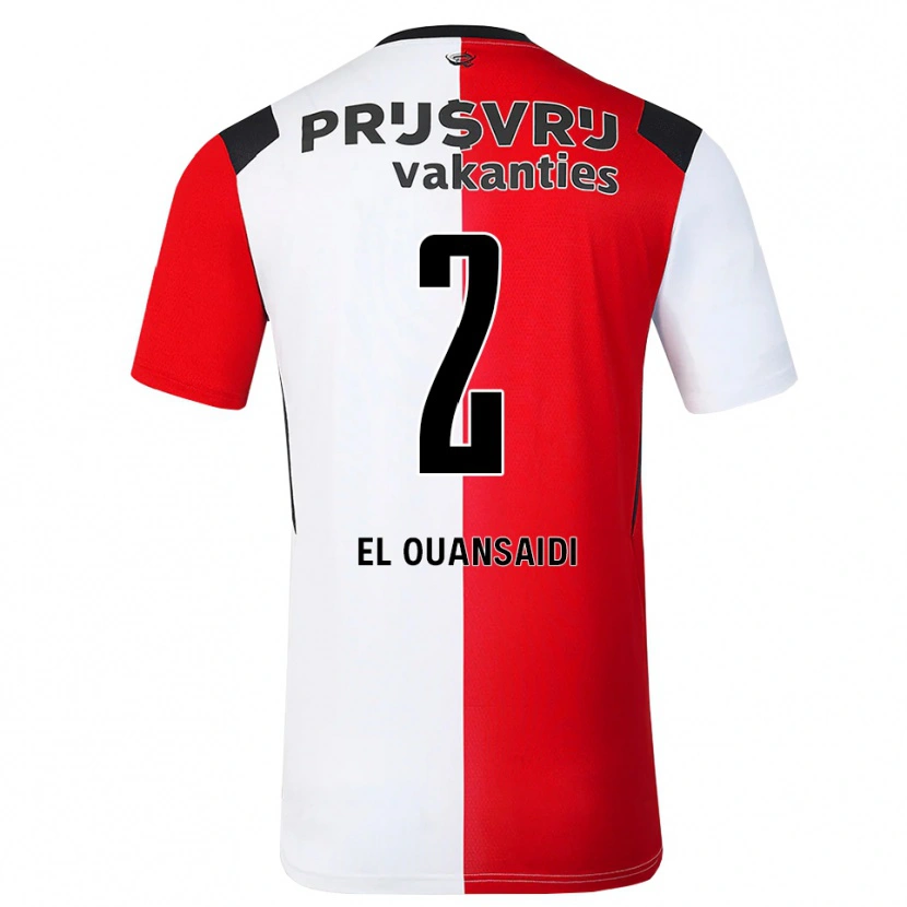 Danxen Donna Maglia Keyane El Ouansaidi #2 Rosso Bianco Nero Kit Gara Home 2026/27 Maglietta