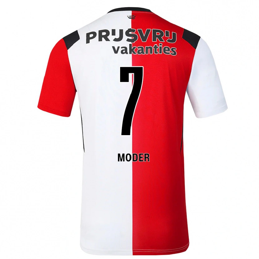 Danxen Donna Maglia Jakub Moder #7 Rosso Bianco Nero Kit Gara Home 2026/27 Maglietta