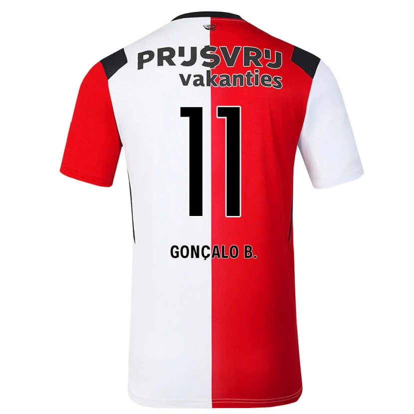 Danxen Donna Maglia Gonçalo Borges #11 Rosso Bianco Nero Kit Gara Home 2026/27 Maglietta