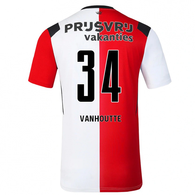 Danxen Donna Maglia Charles Vanhoutte #34 Rosso Bianco Nero Kit Gara Home 2026/27 Maglietta