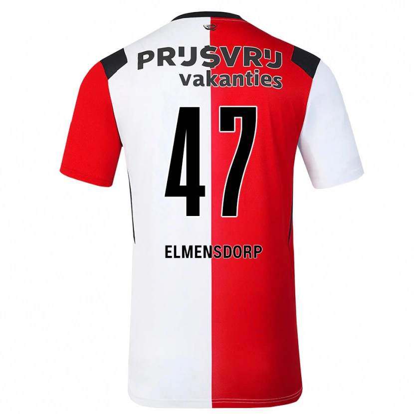 Danxen Donna Maglia Paris Elmensdorp #47 Rosso Bianco Nero Kit Gara Home 2026/27 Maglietta