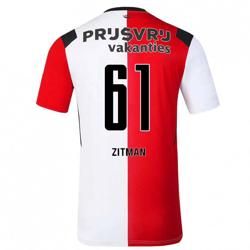Danxen Donna Maglia Sven Zitman #61 Rosso Bianco Nero Kit Gara Home 2026/27 Maglietta