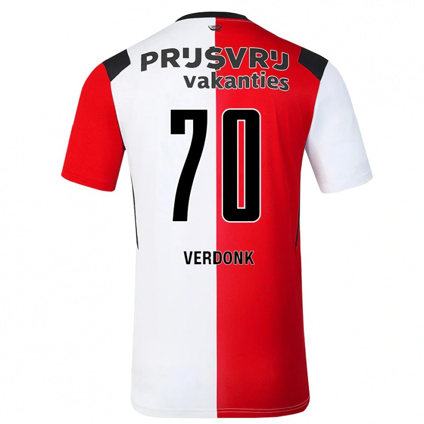 Danxen Donna Maglia Sem Verdonk #70 Rosso Bianco Nero Kit Gara Home 2026/27 Maglietta