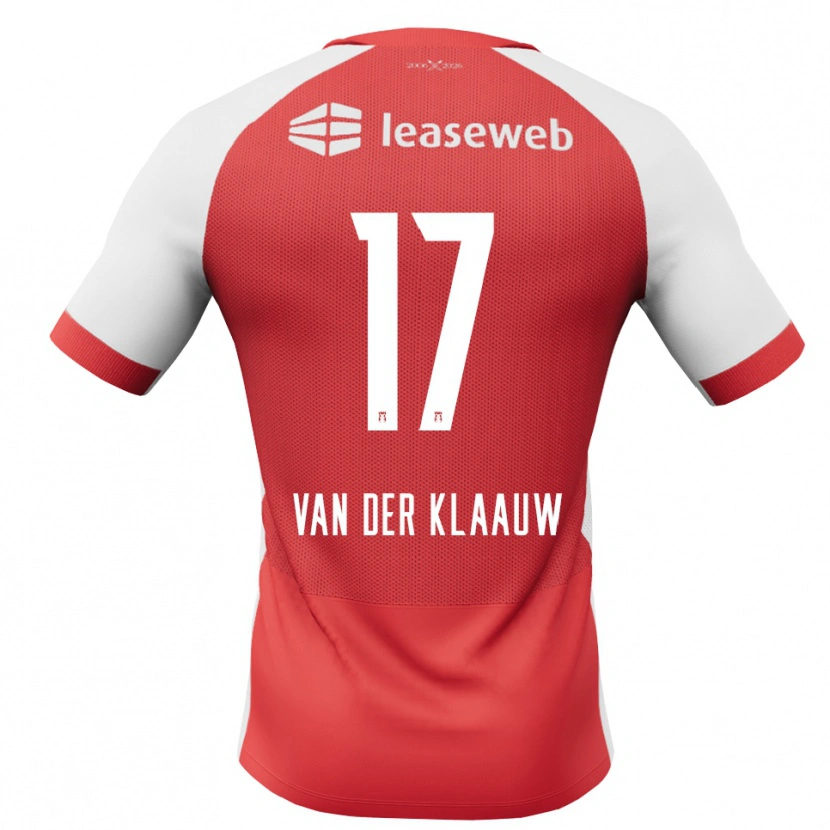 Danxen Donna Maglia Deacon Van Der Klaauw #17 Rosso Bianco Nero Kit Gara Home 2026/27 Maglietta