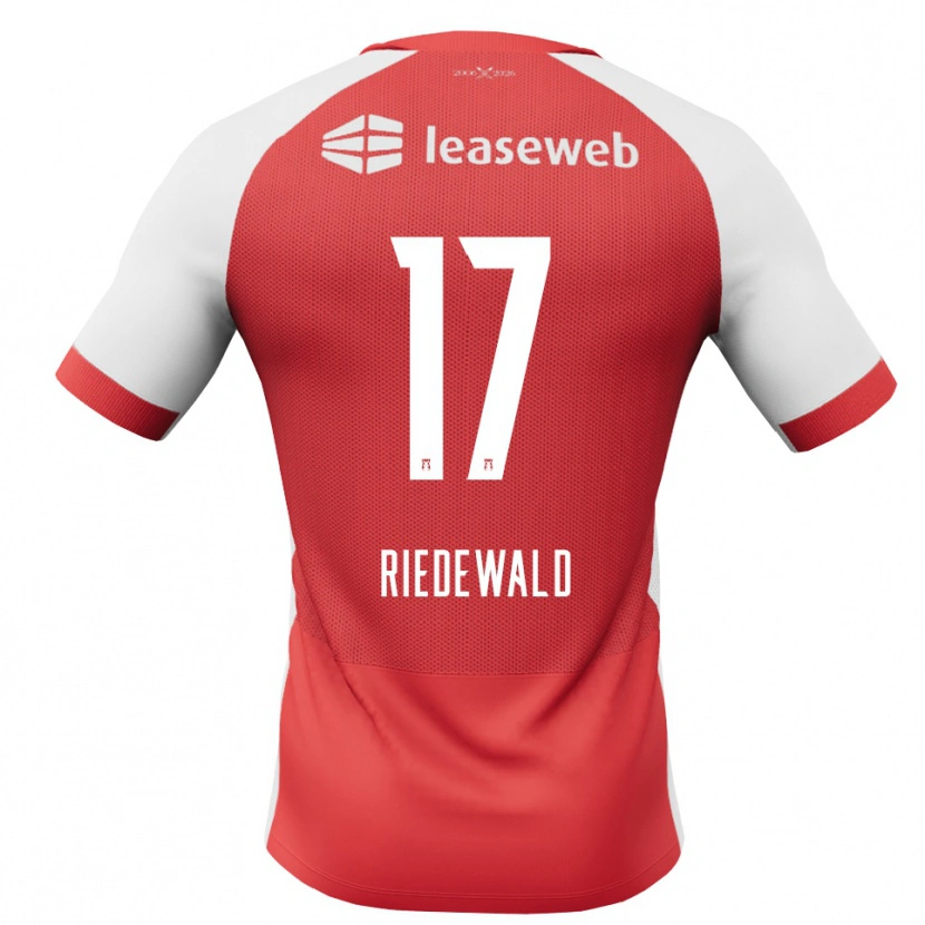 Danxen Donna Maglia Kenzo Riedewald #17 Rosso Bianco Nero Kit Gara Home 2026/27 Maglietta