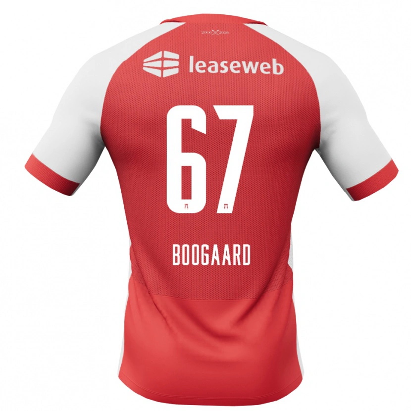 Danxen Donna Maglia Kasper Boogaard #67 Rosso Bianco Nero Kit Gara Home 2026/27 Maglietta