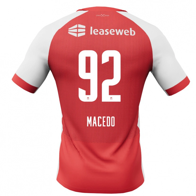 Danxen Donna Maglia Rodrigo Macedo #92 Rosso Bianco Nero Kit Gara Home 2026/27 Maglietta