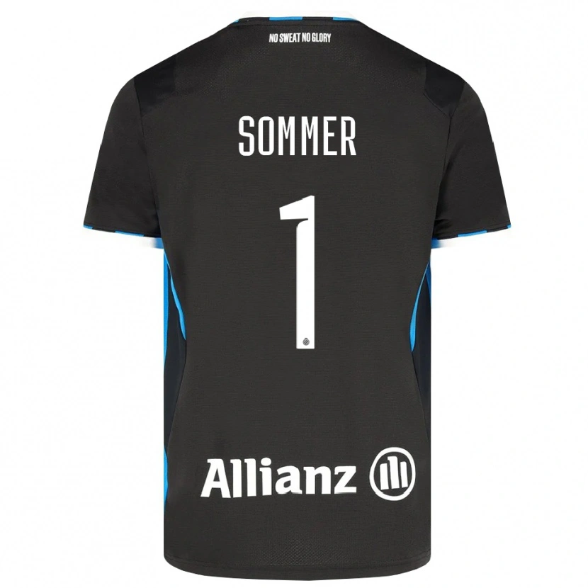 Danxen Donna Maglia Yann Sommer #1 Nero Rosso Blu Kit Gara Home 2026/27 Maglietta