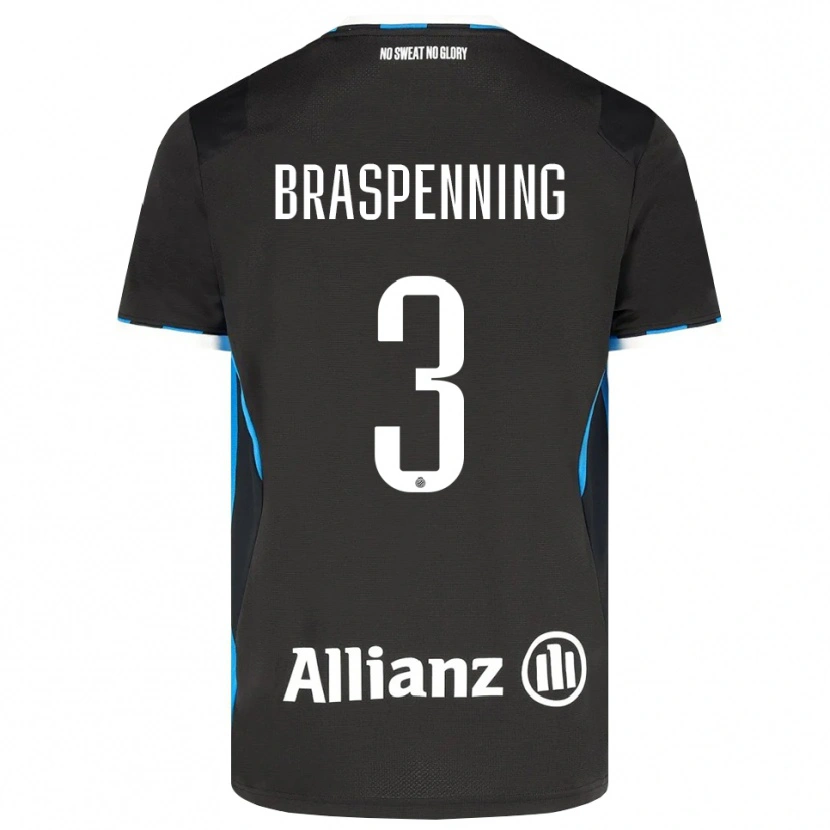 Danxen Donna Maglia Daan Braspenning #3 Nero Rosso Blu Kit Gara Home 2026/27 Maglietta