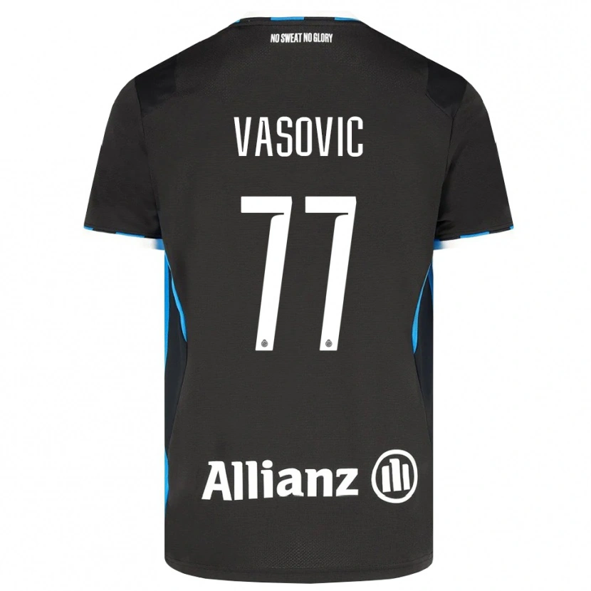 Danxen Donna Maglia Andrej Vasovic #77 Nero Rosso Blu Kit Gara Home 2026/27 Maglietta