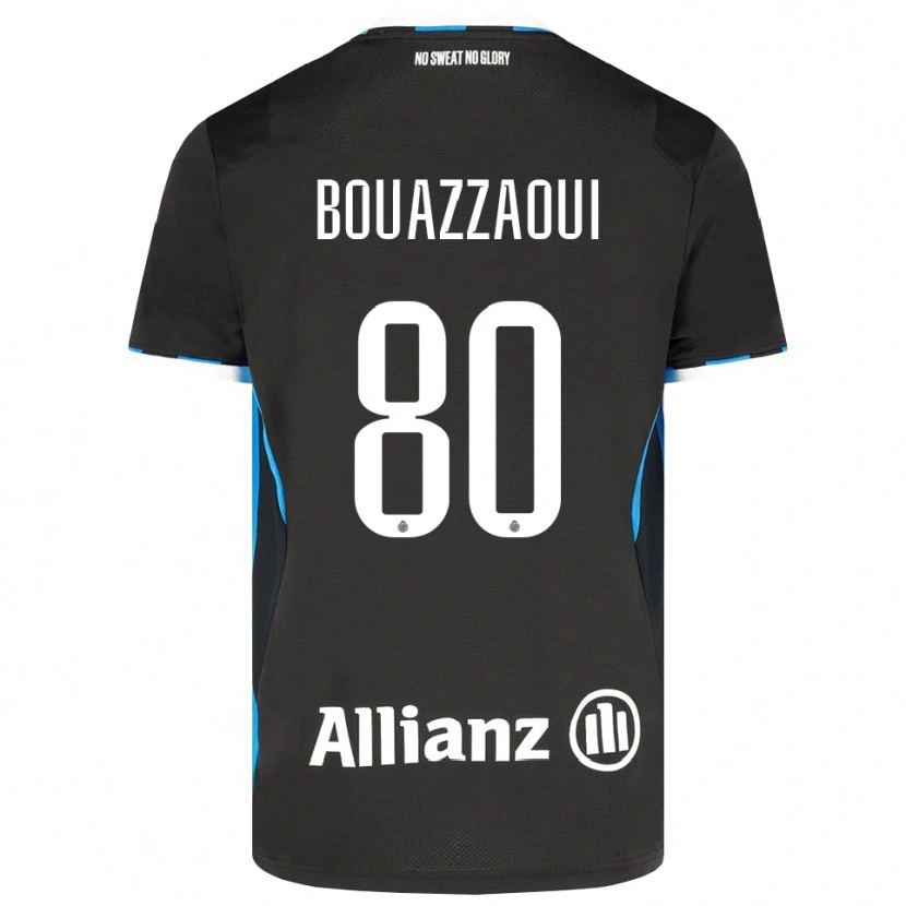 Danxen Donna Maglia Ilyas Bouazzaoui #80 Nero Rosso Blu Kit Gara Home 2026/27 Maglietta