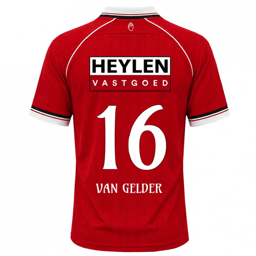 Danxen Donna Maglia Louie Van Gelder #16 Rosso Bianco Nero Kit Gara Home 2026/27 Maglietta