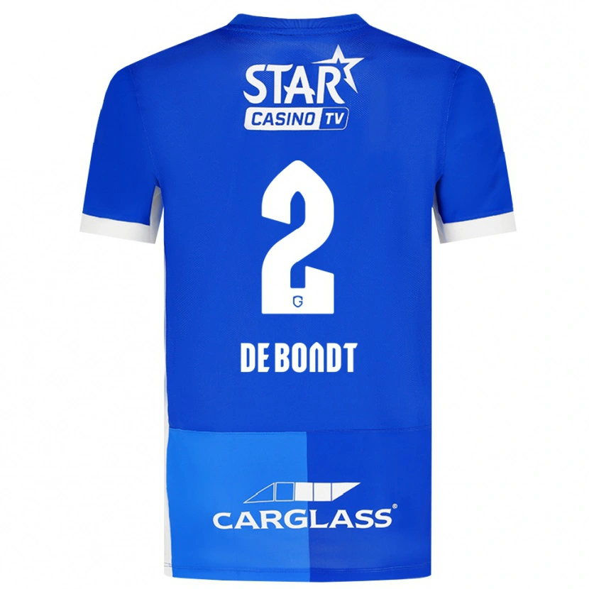 Danxen Donna Maglia Marith De Bondt #2 Blu Medio Blu Reale Bianco Kit Gara Home 2026/27 Maglietta