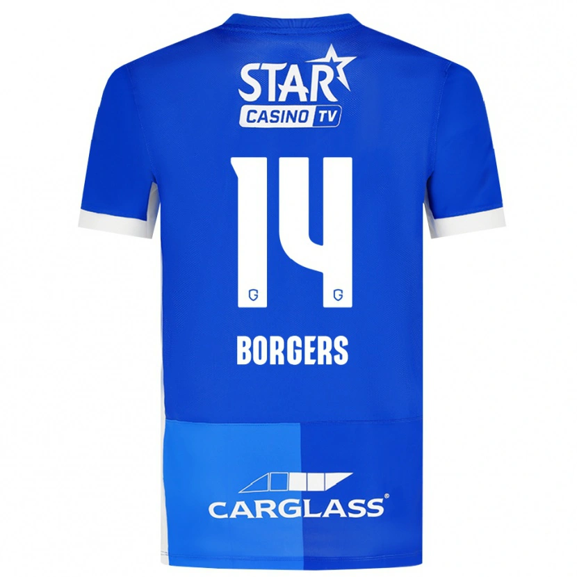 Danxen Donna Maglia Lander Borgers #14 Blu Medio Blu Reale Bianco Kit Gara Home 2026/27 Maglietta