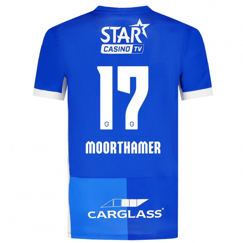 Danxen Donna Maglia Tinus Moorthamer #17 Blu Medio Blu Reale Bianco Kit Gara Home 2026/27 Maglietta