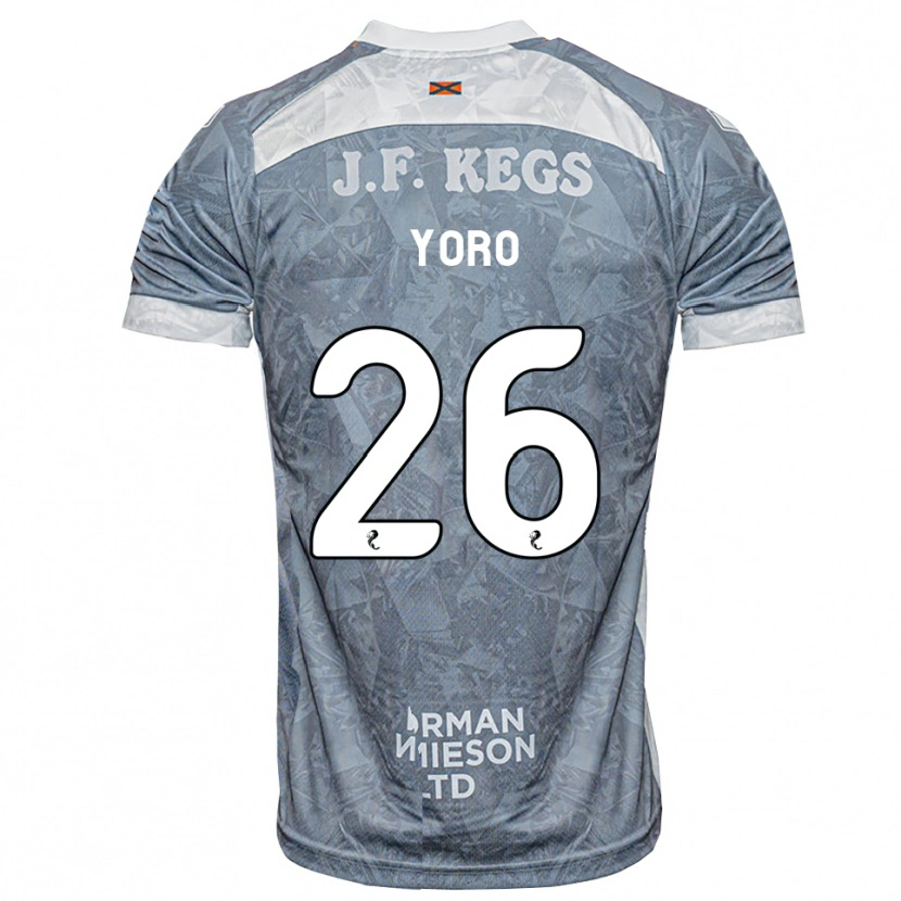 Danxen Donna Maglia Abdoulaye Yoro #26 Grigio Ardesia Kit Gara Away 2026/27 Maglietta