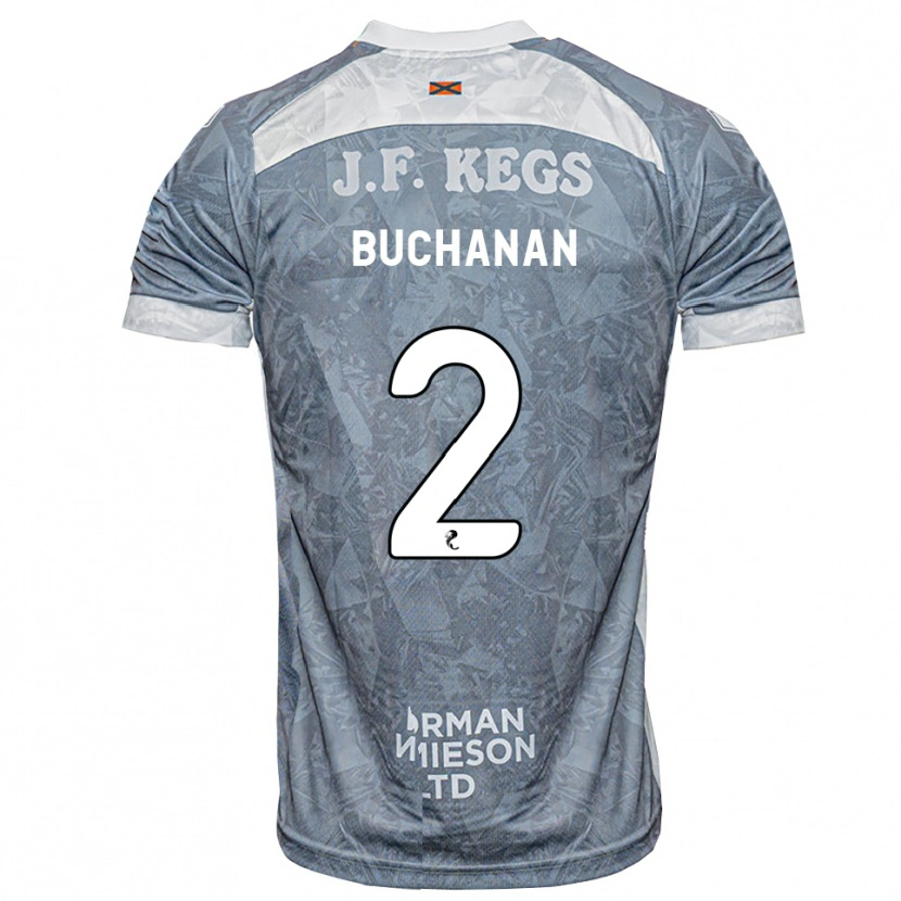 Danxen Donna Maglia Marcus Buchanan #2 Grigio Ardesia Kit Gara Away 2026/27 Maglietta