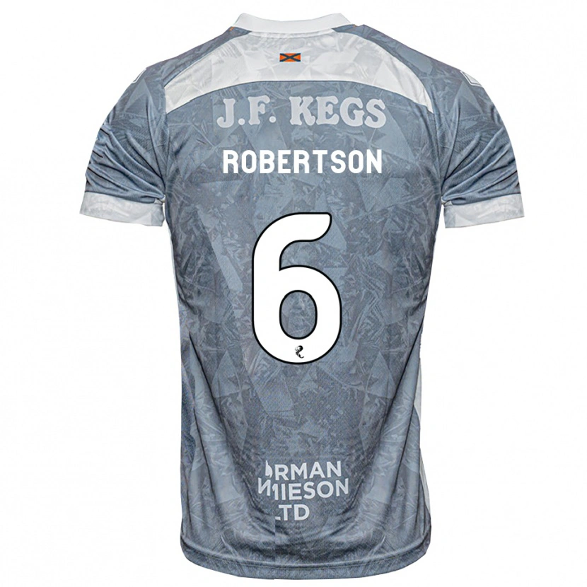 Danxen Donna Maglia Ashley Robertson #6 Grigio Ardesia Kit Gara Away 2026/27 Maglietta
