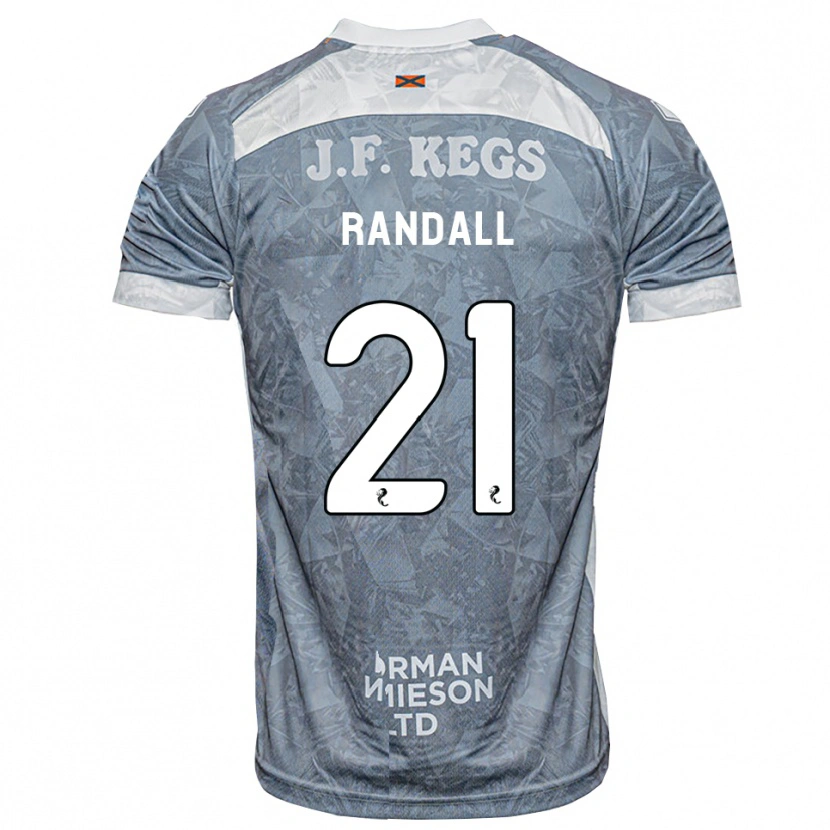 Danxen Donna Maglia Jesse Randall #21 Grigio Ardesia Kit Gara Away 2026/27 Maglietta