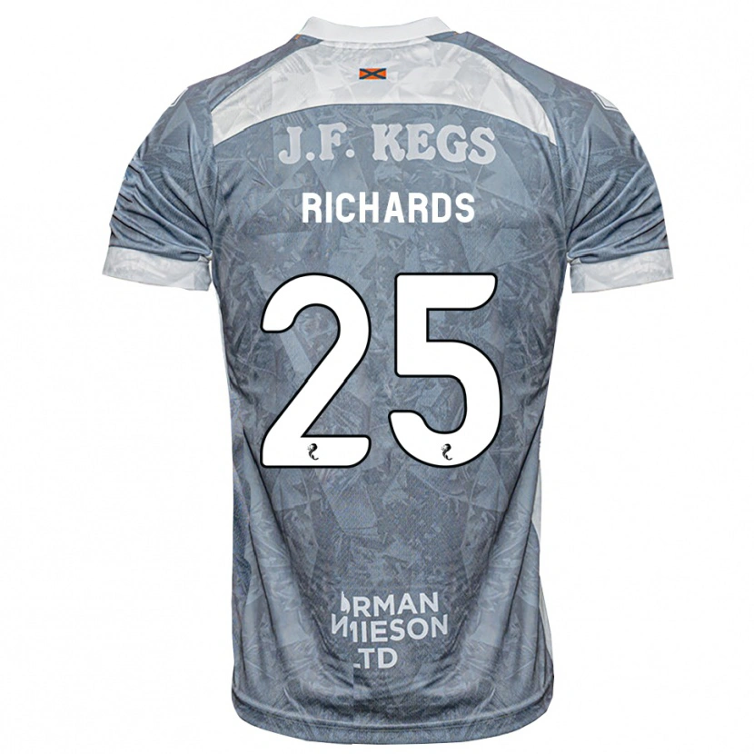 Danxen Donna Maglia Dave Richards #25 Grigio Ardesia Kit Gara Away 2026/27 Maglietta