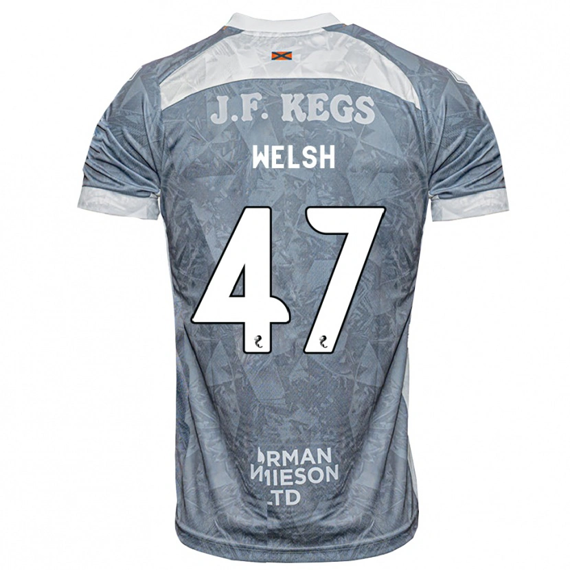 Danxen Donna Maglia Harry Welsh #47 Grigio Ardesia Kit Gara Away 2026/27 Maglietta