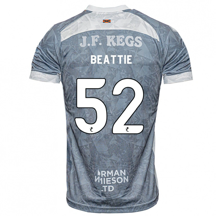 Danxen Donna Maglia Calvin Beattie #52 Grigio Ardesia Kit Gara Away 2026/27 Maglietta