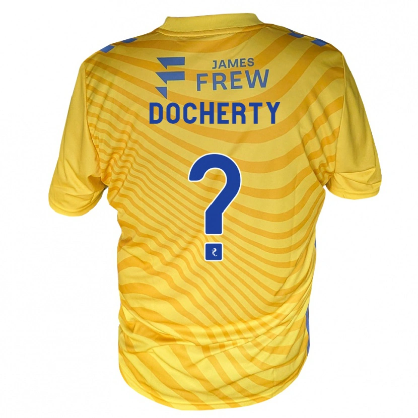 Danxen Donna Maglia Clare Docherty #0 Giallo Blu Reale Kit Gara Away 2026/27 Maglietta