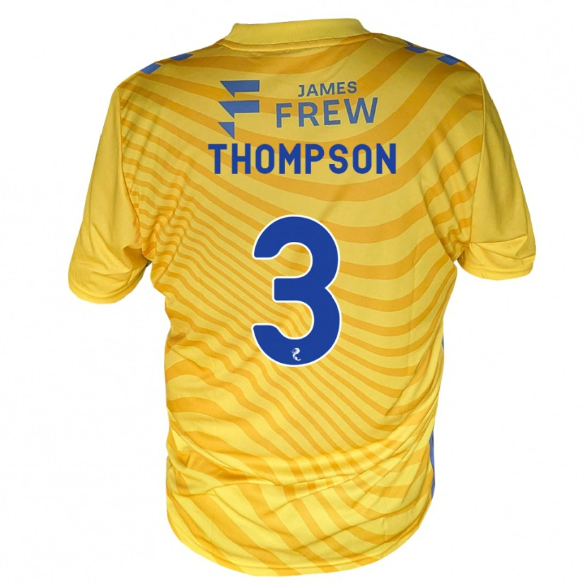 Danxen Donna Maglia Dominic Thompson #3 Giallo Blu Reale Kit Gara Away 2026/27 Maglietta