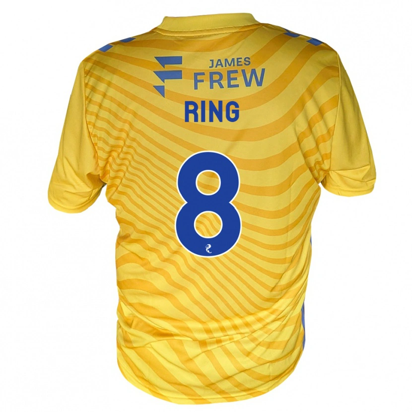 Danxen Donna Maglia Erik Ring #8 Giallo Blu Reale Kit Gara Away 2026/27 Maglietta