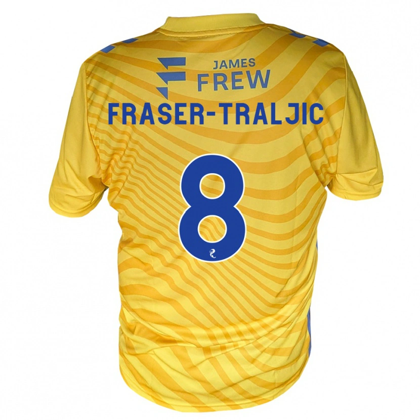 Danxen Donna Maglia Kali Fraser-Traljic #8 Giallo Blu Reale Kit Gara Away 2026/27 Maglietta