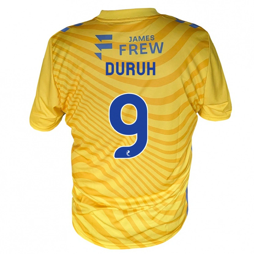 Danxen Donna Maglia Samuel Duruh #9 Giallo Blu Reale Kit Gara Away 2026/27 Maglietta