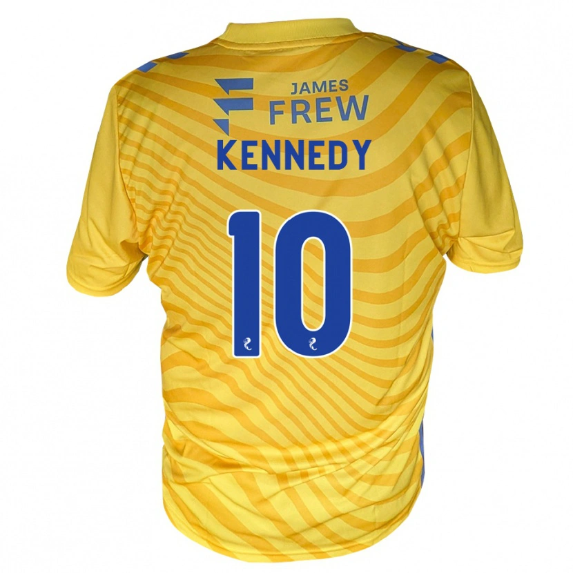 Danxen Donna Maglia Matty Kennedy #10 Giallo Blu Reale Kit Gara Away 2026/27 Maglietta