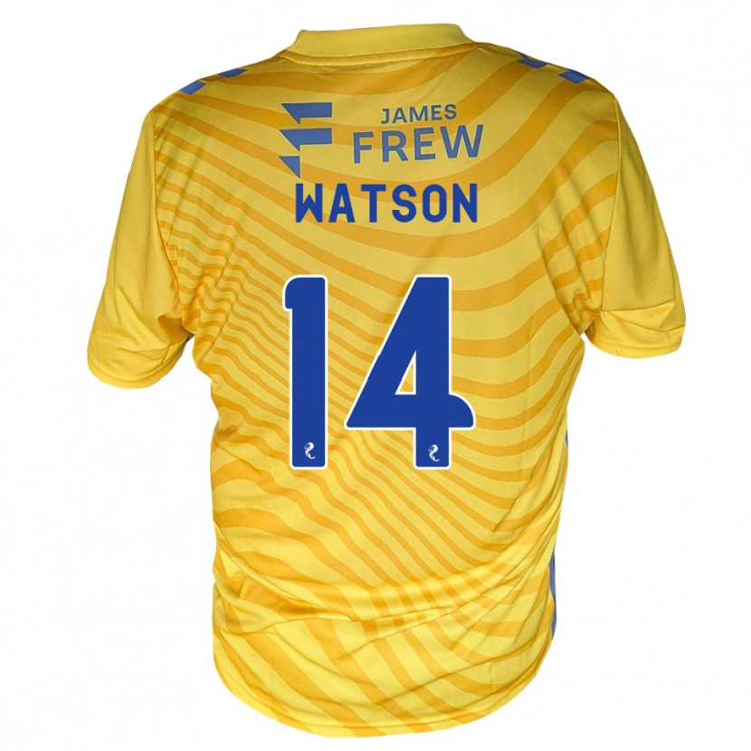 Danxen Donna Maglia Craig Watson #14 Giallo Blu Reale Kit Gara Away 2026/27 Maglietta