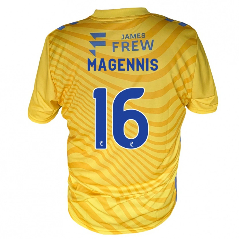 Danxen Donna Maglia Kyle Magennis #16 Giallo Blu Reale Kit Gara Away 2026/27 Maglietta