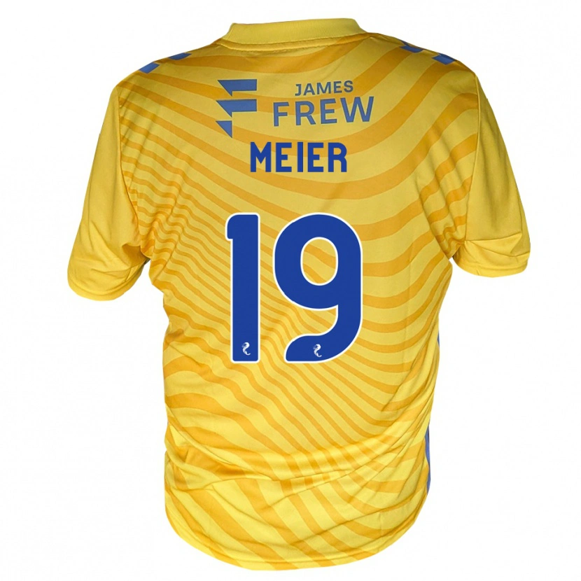 Danxen Donna Maglia Jonathan Meier #19 Giallo Blu Reale Kit Gara Away 2026/27 Maglietta
