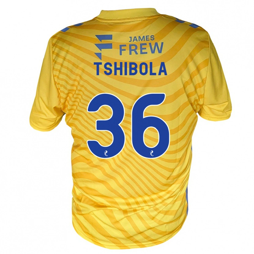 Danxen Donna Maglia Aaron Tshibola #36 Giallo Blu Reale Kit Gara Away 2026/27 Maglietta