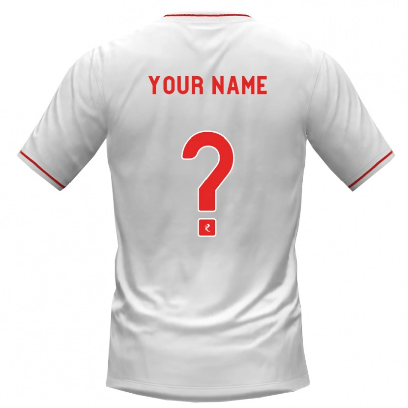 Danxen Donna Maglia Il Tuo Nome #0 Rosso Bianco Kit Gara Away 2026/27 Maglietta